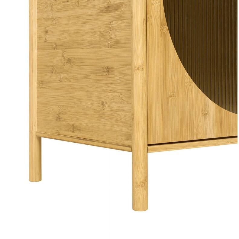 Bamboo Cabinet with Glass Door