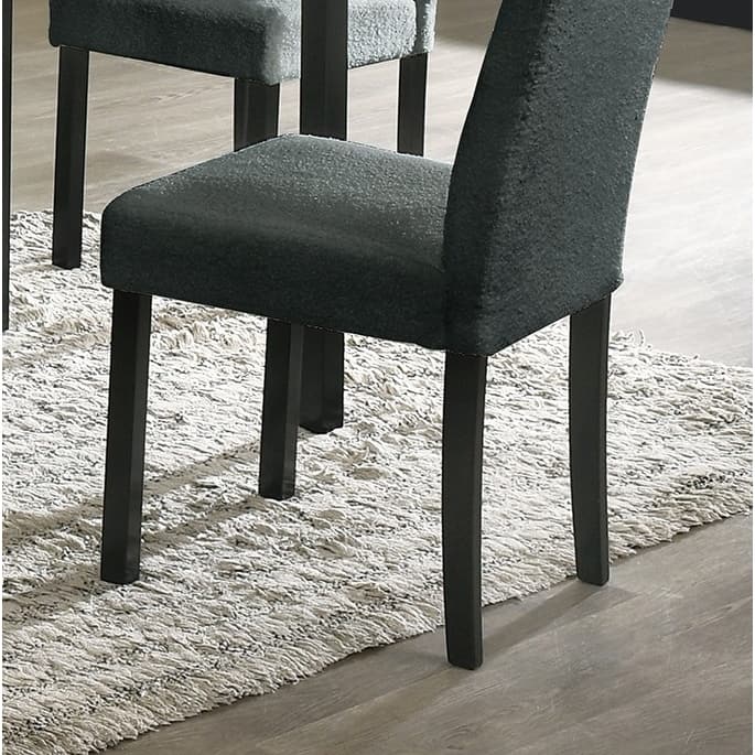 Wool Fabric Chairs Faux Marble Top Table 5pc Dining Set Kitchen Dinette Cushions Upholstered 4x Chairs Dining Room