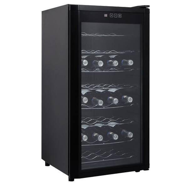 Shop Costway 32 Bottles Wine Cooler Fridge Cellar Storage Holder