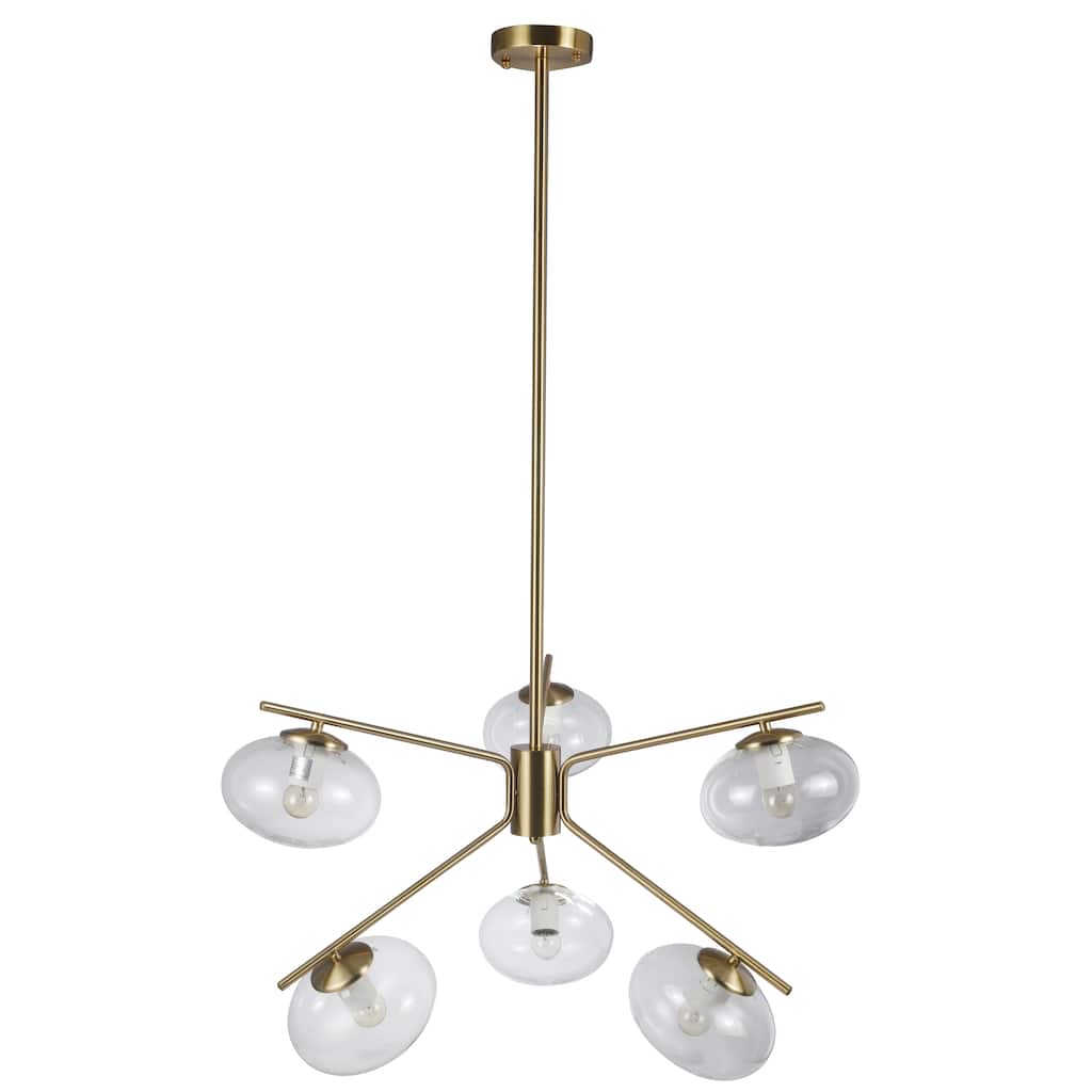 SAFAVIEH Lighting Ressie Chandelier - 25" W x 25" D x 17" H - Brass