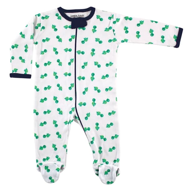 slide 1 of 1, Luvable Friends Baby Boy Cotton Sleep and Play 1pc, Turtle 0-3 Months - Turtle