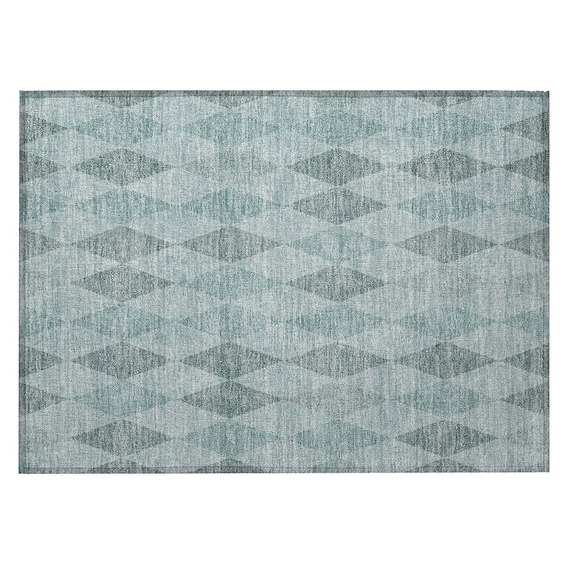 Laz Stylish Geometric Weather Resistant Blended Style Outdoor Rug