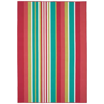 Voavah Coral Hand-Made Flatweave Indoor/Outdoor Area Rug