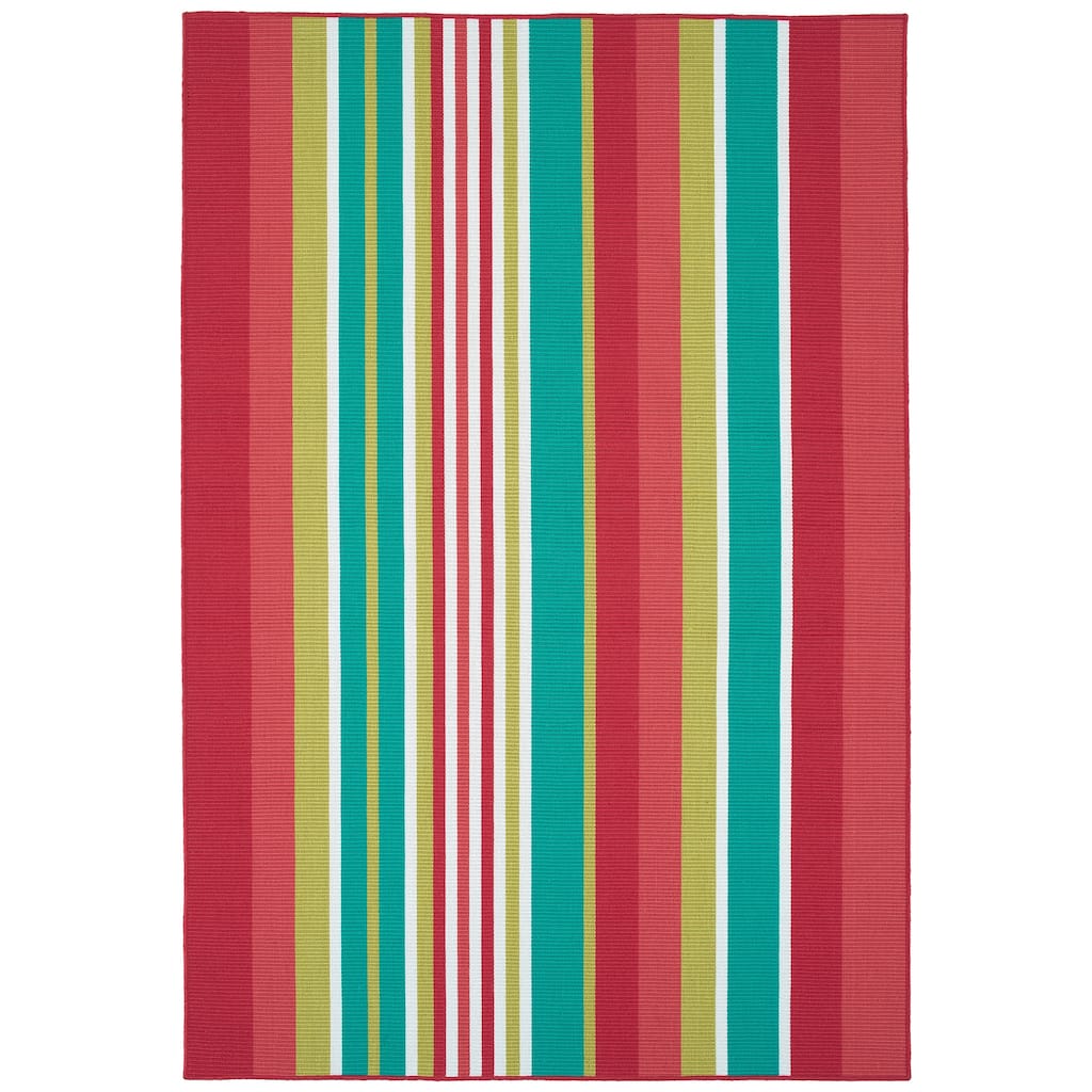 Voavah Coral Hand-Made Flatweave Indoor/Outdoor Area Rug