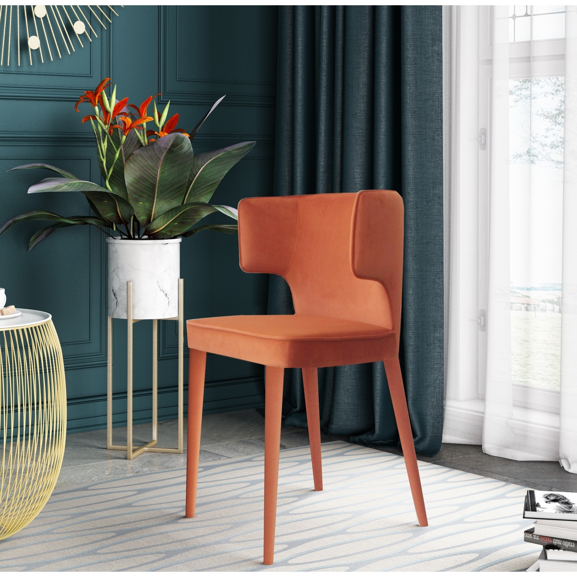 Velvet dining armchair online