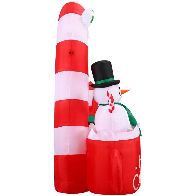 Fraser Hill Farm 9-Ft. Wide Pre-Lit Inflatable Candy Cane Arch