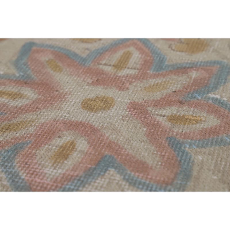 Floral Tabriz Persian Rug Hand-Knotted Traditional Wool Carpet - 7'0"x 10'8"