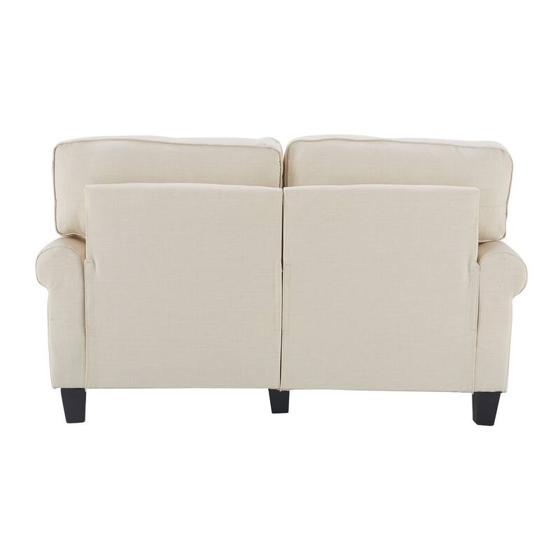Serta Copenhagen 61" Loveseat for Two People, Pillowed Back Cushions and Rounded Arms, Durable Modern Upholstered Fabric