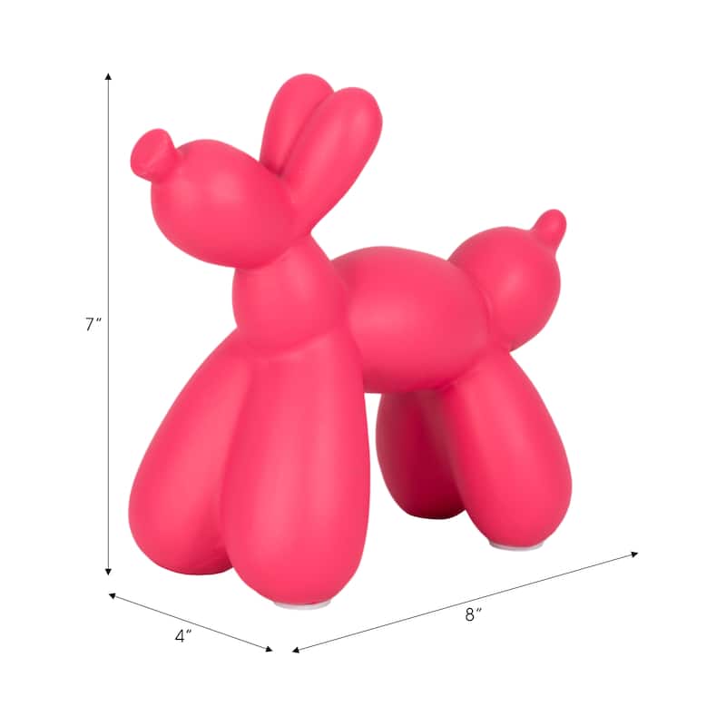 Sagebrook Home Ceramic Balloon Dog Figurine - Modern Decorative Accent Sculpture
