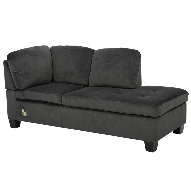 101.5" Fabric L-Shaped Sectional Sofa, 6-Seater