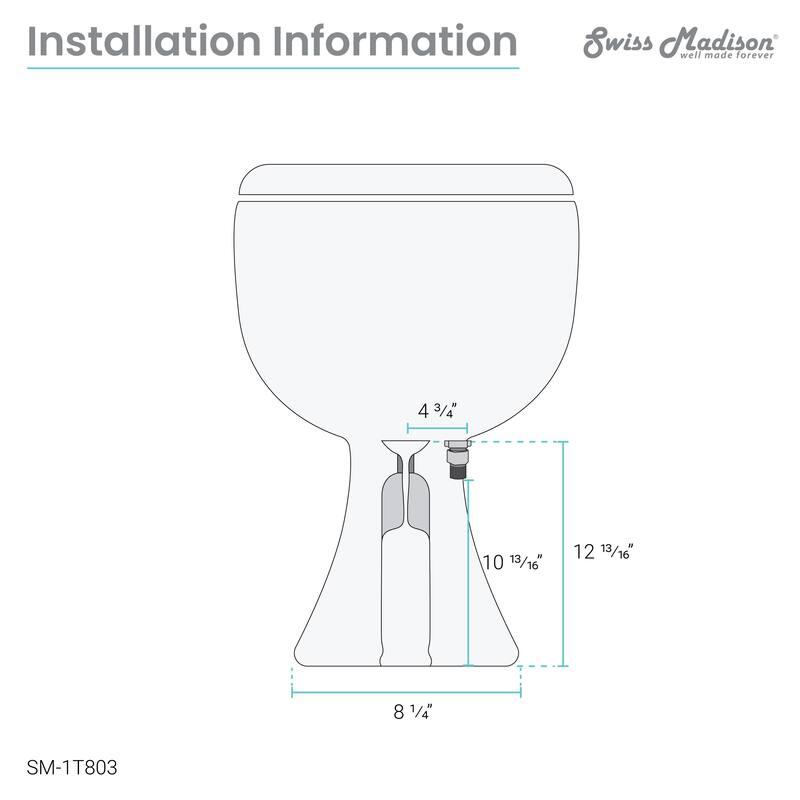Swiss Madison SM-1T803 Chateau One Piece Elongated Dual 0.8/1.28 GPF Toilet - White