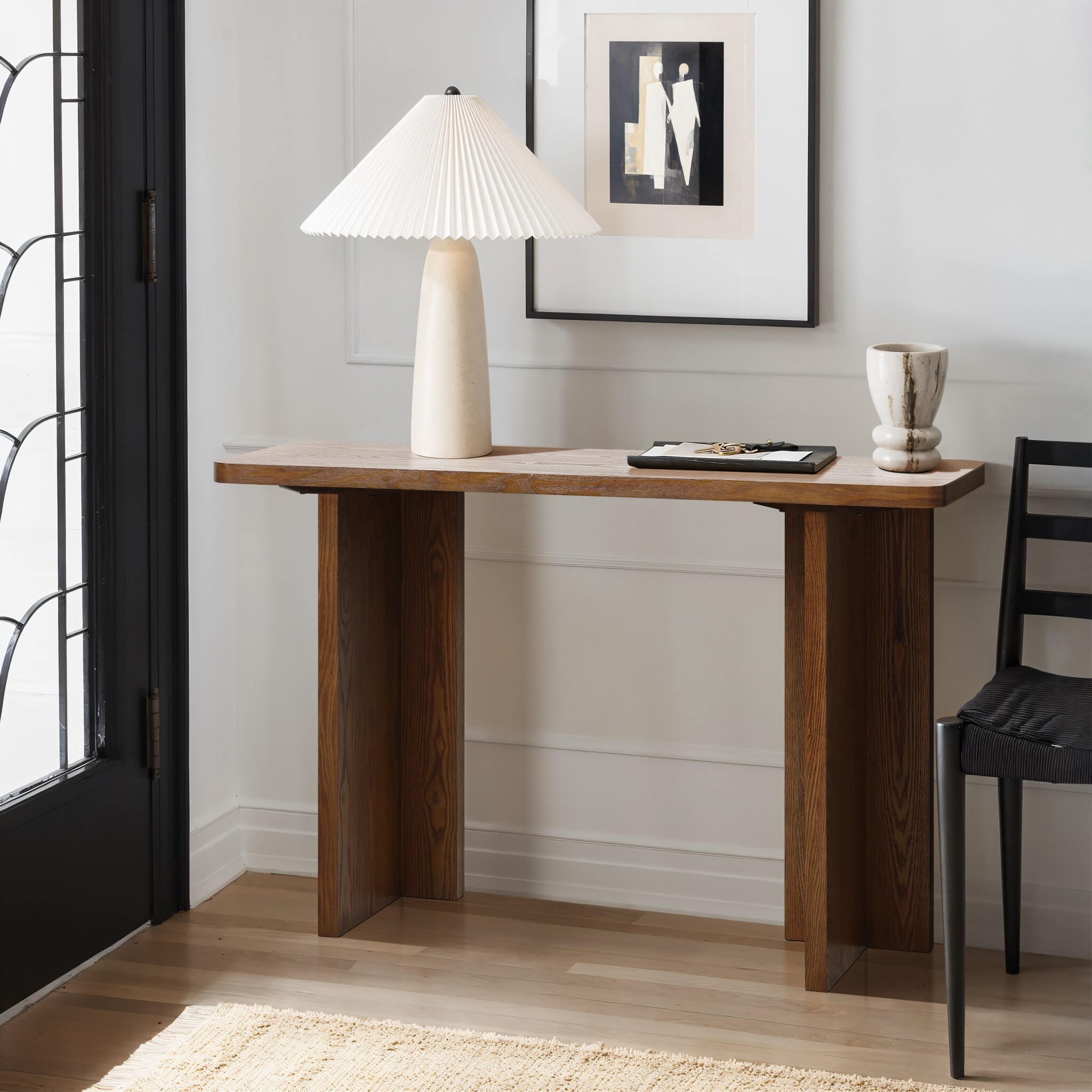 Console Sofa Table, Walnut Finish, 30.16