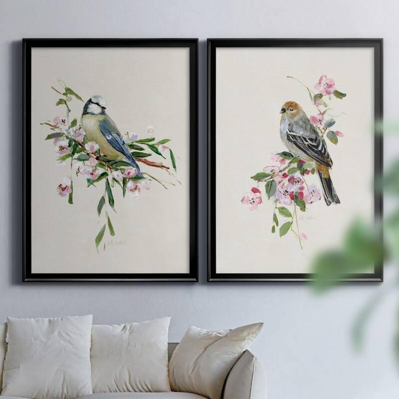 Spring Song Blue Bird Premium Framed Print - Ready to Hang - Multi-Color