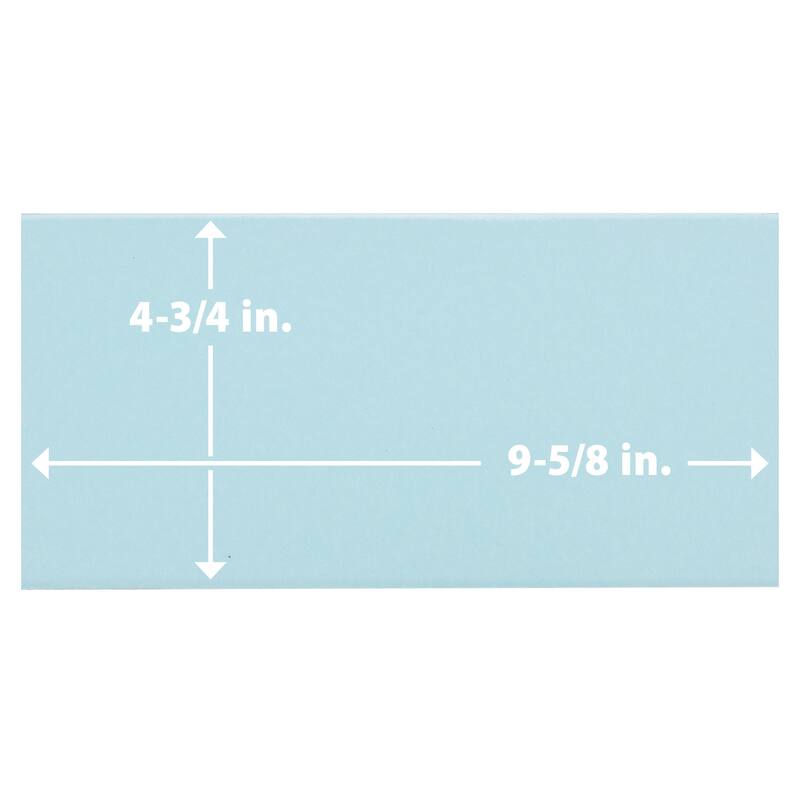 Merola Tile Piscina Brick Glossy Light Blue 4-3/4" x 9-5/8" Porcelain Floor and Wall Tile