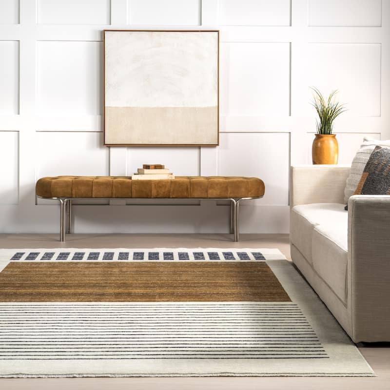 Nuloom Keeva Modern Striped Fringe Area Rug