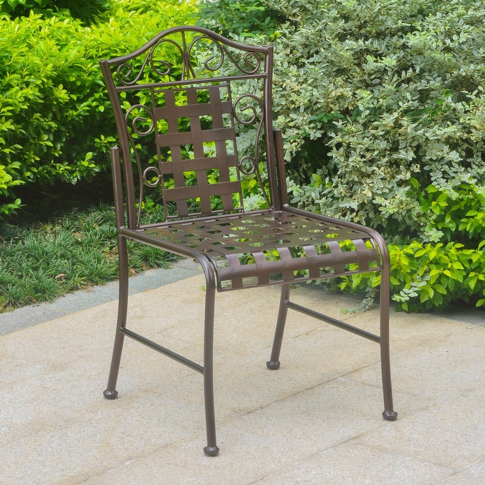 Mandalay Iron Patio Bistro Chairs (Set of 2)