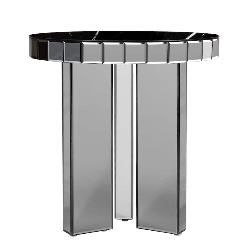 Marble Top Round End Table Side Table