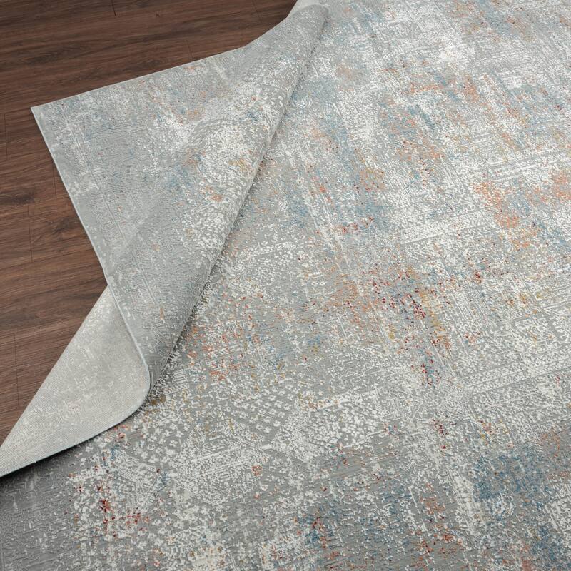 Dalton Sterling/Pewter Abstract Area Rug