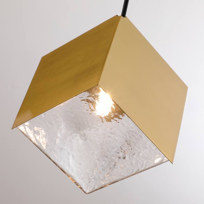 Ice Cube Pendant Lights Cluster Stairway Multi 5-Light Pyrite Chandelier - N/A