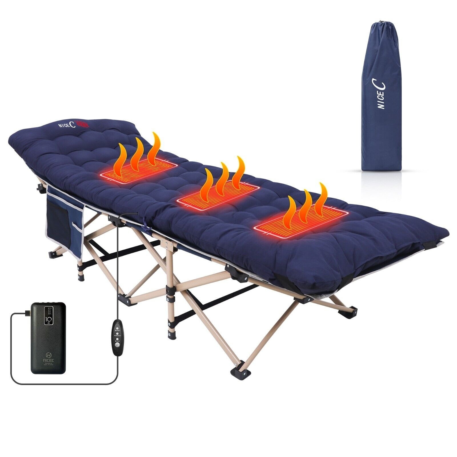 Portable folding best sale camping bed
