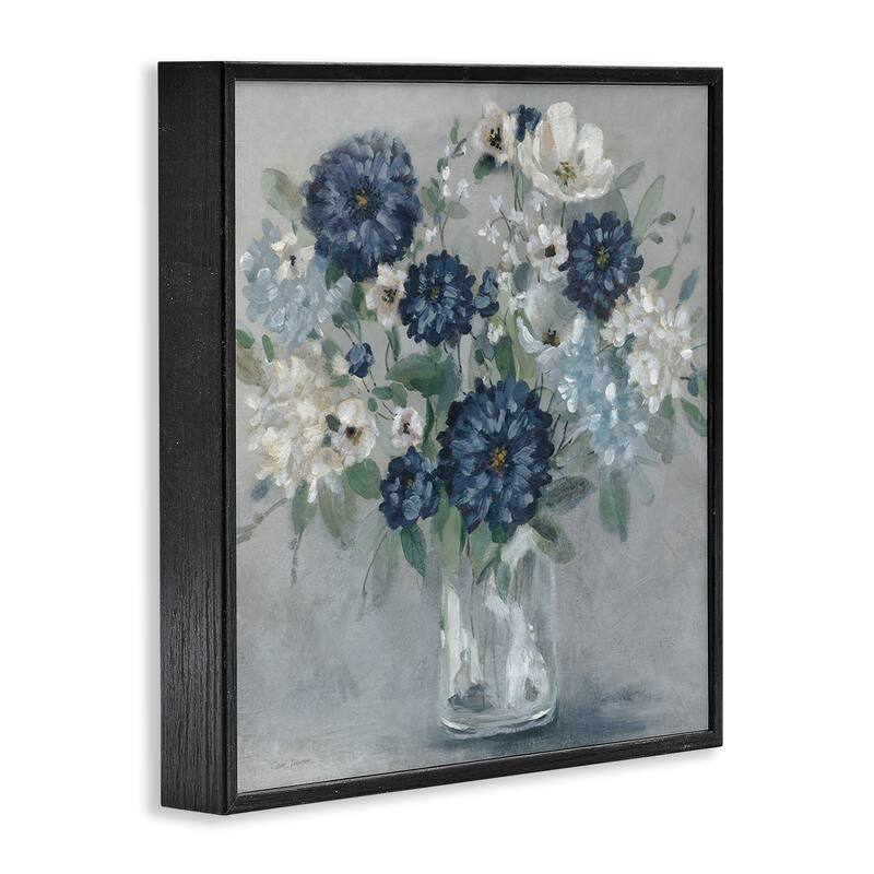 Stupell Blue Mums Mixed Bouquet Framed Giclee Art Design By Carol Robinson