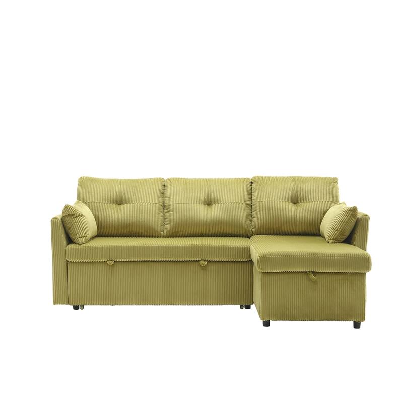 L Shaped Modular Sectional Sofa w/ Reversible Chaise and Storage Seat