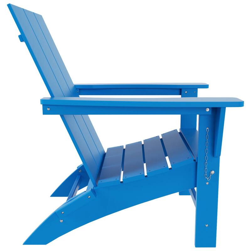 Shoreside Modern Poly Folding Eco-Friendly All Weather Adirondack Chair (Set of 8)