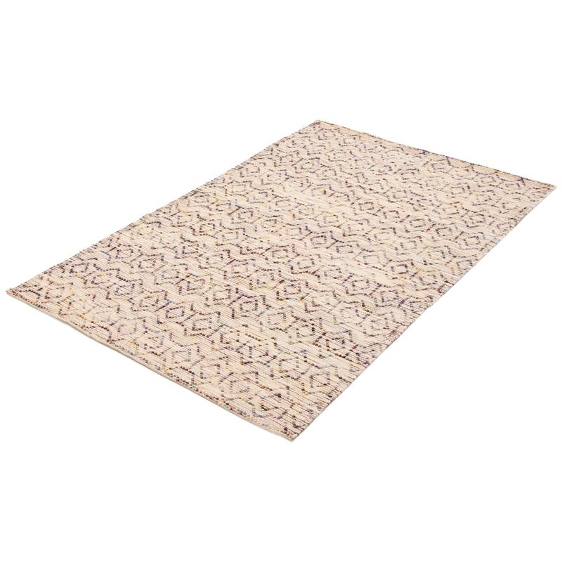 ECARPETGALLERY Braid weave Sienna Cream Wool Rug - 4'11 x 7'8