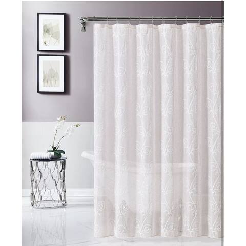 Pink Embroidered Shower Curtains Find Great Shower Curtains Accessories Deals Shopping At Overstock