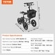 preview thumbnail 21 of 19, VEVOR Folding Knee Scooter, Carbon Steel Steerable Knee Walker for Injured Ankle Foot Knee