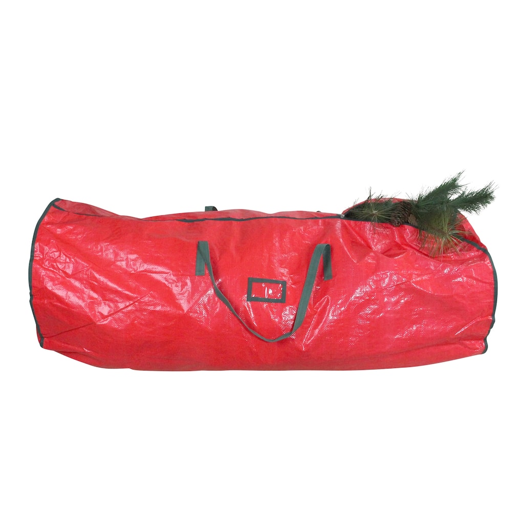 53" red and green storage bag for 7.5' artificial christmas trees