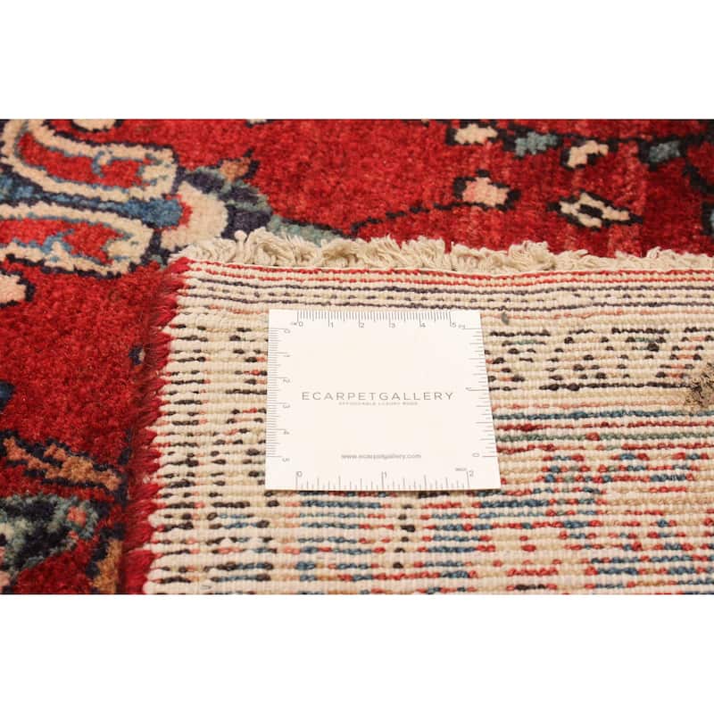 ECARPETGALLERY Hand-knotted Andelz Red Wool Rug - 3'5 x 9'5