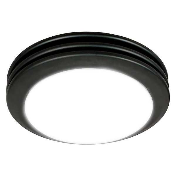 Round exhaust fan with light outlet