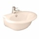 preview thumbnail 1 of 1, Bathroom Vessel Sink Biscuit Colored China Faucet Hole