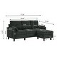 preview thumbnail 45 of 49, 77.36" L Shaped Sectional Sofa with Side Storage Pocket and Reversible Ottoman