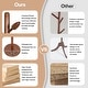 preview thumbnail 48 of 140, Tree-branch Rubberwood Freestanding Coat Rack with Hooks