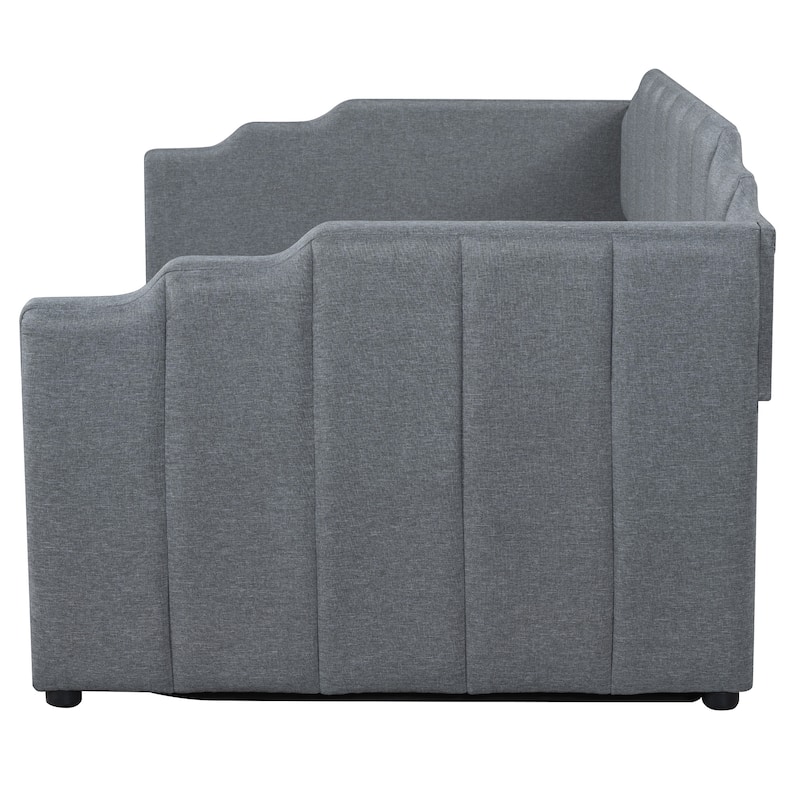 Modern Twin Size Upholstered Daybed with Underneath Storage for Bedroom