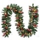 foot Christmas Garland with Lights, Battery Powered 8 Lighting Modes ...