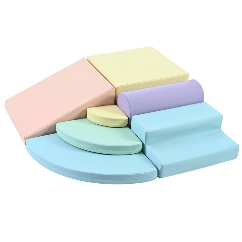 7 Piece Pizza Shape Foam Climbing Blocks for Toddlers