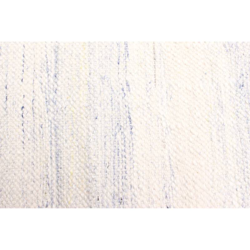 ECARPETGALLERY Flat-Weave Ankara FW Ivory Wool Kilim - 5'4 x 7'7