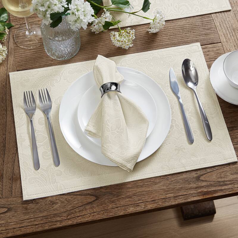 Caiden Elegance Damask Napkin (Set of 4) - 17"x17"