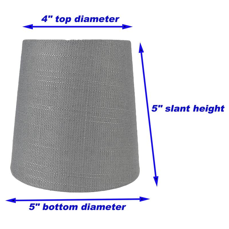 MERIVILLE Linen Clip On Chandelier Lamp Shades, 4-inch by 5-inch by 5-inch