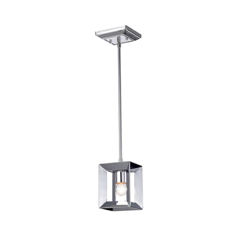 Elisi 5-inch Square Pendant Lamp with Chrome Finish