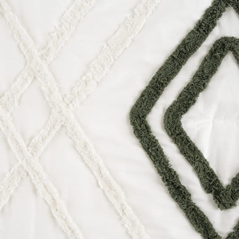 Sweet Jojo Designs Dark Green Boho Arrow Boy Girl 4p Nursery Crib Bedding Set Hunter Ivory Bohemian Gender Neutral Shabby Chic