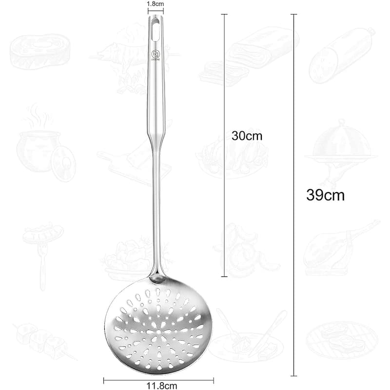 RJ Legend Cooking Utensil 304 Stainless Steel 18/8 Skimmer/ Ladle