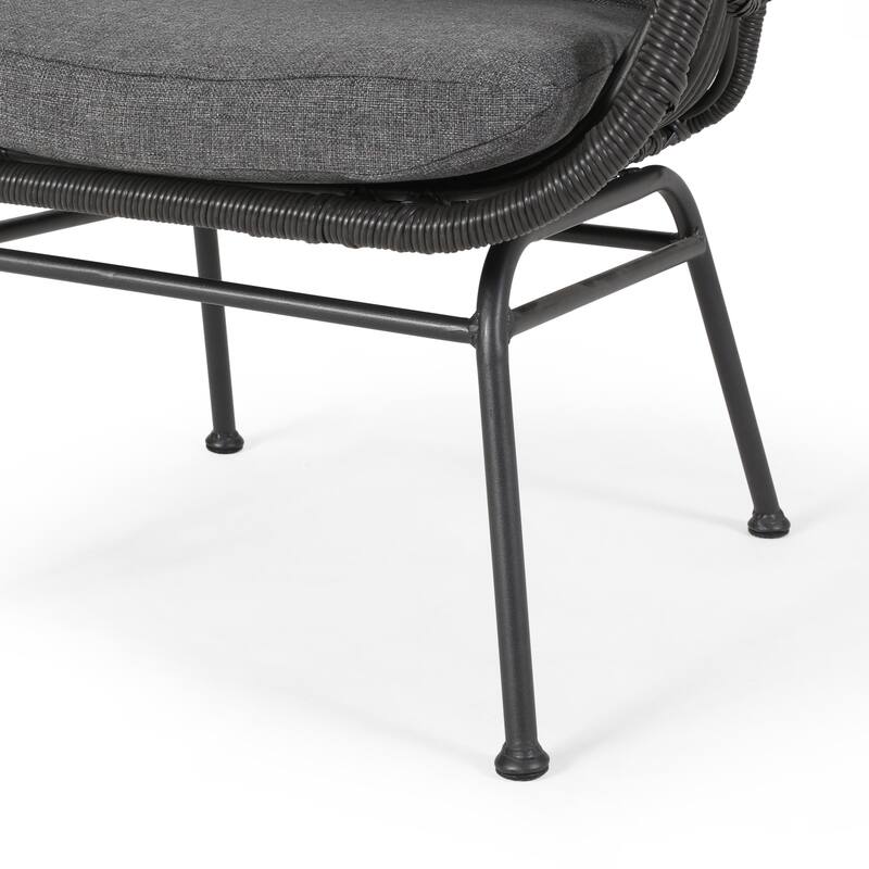 Wicker Patio Chair with Cushions (Set of 2)