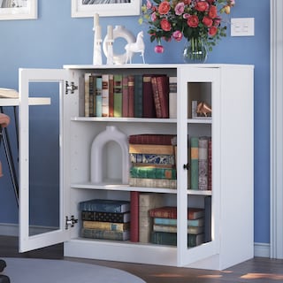 100% Solid Wood 3-shelf Bookcase with Optional Doors by Palace Imports