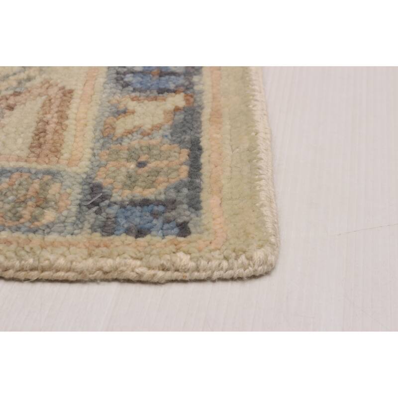 ECARPETGALLERY Hand-knotted Modern Oushak Green Wool Rug - 8'0 x 10'0