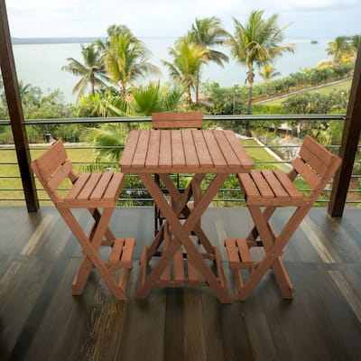 Key West Fully Assembled All-Weather Outdoor Folding Bar Set - 3-piece