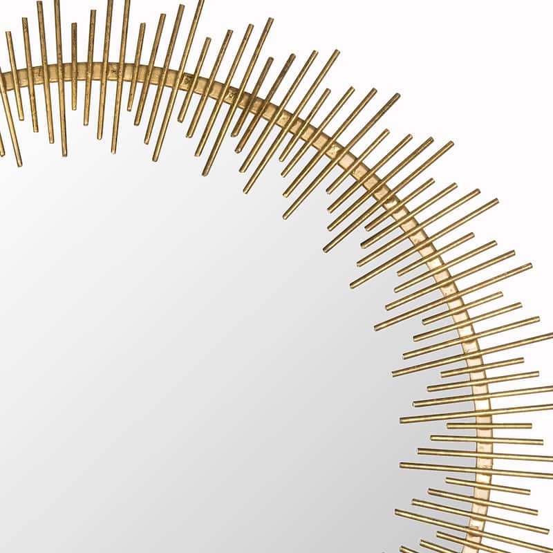 SAFAVIEH Stojanka Circle Antique Gold 31-inch Round Decorative Mirror - 31" x 1" x 31" - 31Wx1Dx31H